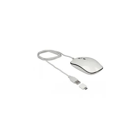 עכבר אופטי USB TYPE-A + C עם 4 לחצנים דגם 12532