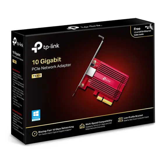 TP-LINK TX401 - Networking Card, Internal, Ethernet 10000 Mbit/s, 4 image
