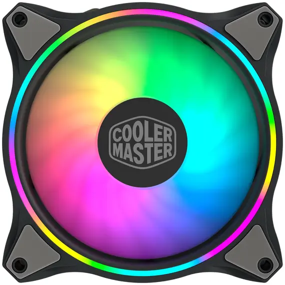 Cooler Master MasterFan MF120 Halo 3in1 - Computer Case Fan, 12cm, Black, Grey