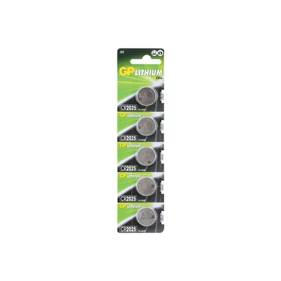 GP Batteries GPPBL2025155 - Lithium Batteries, C5, 160mA, 3V, CR2025