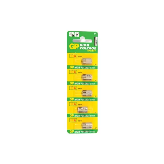 GP Batteries GPPBA11AF003 - Batteries, Sol Alkaline C5, 38mA, 6V, 11A