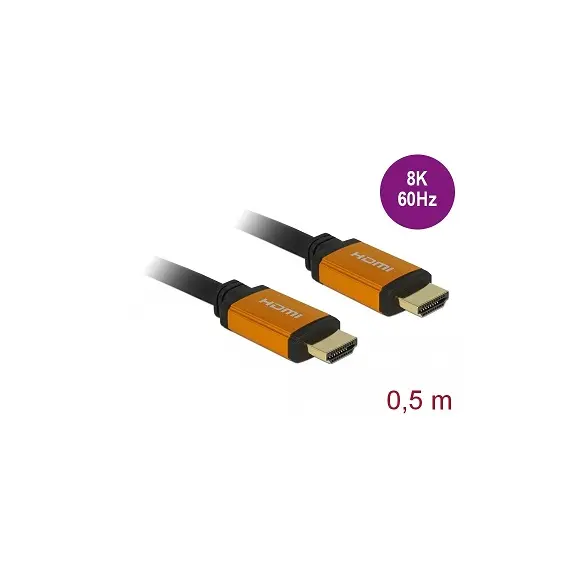 Delock D85726 - High Speed HDMI Cable, 48Gbps, 8K, 60Hz, 0.5m