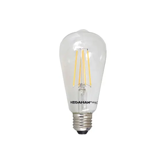 פילמנט אור חם 6W E27 ST64 שקוף