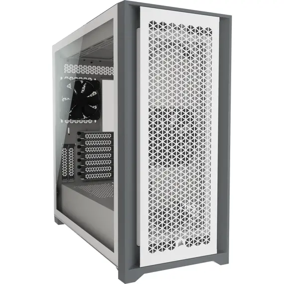 Corsair 5000D Airflow TG - Gaming PC Case, Mid Tower, White