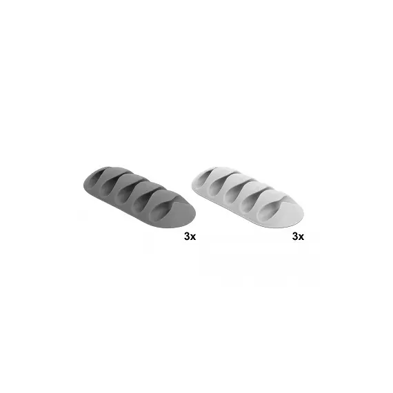 Delock 18298 - Cable Holder with 5 feed-throughs Set, 6 pieces