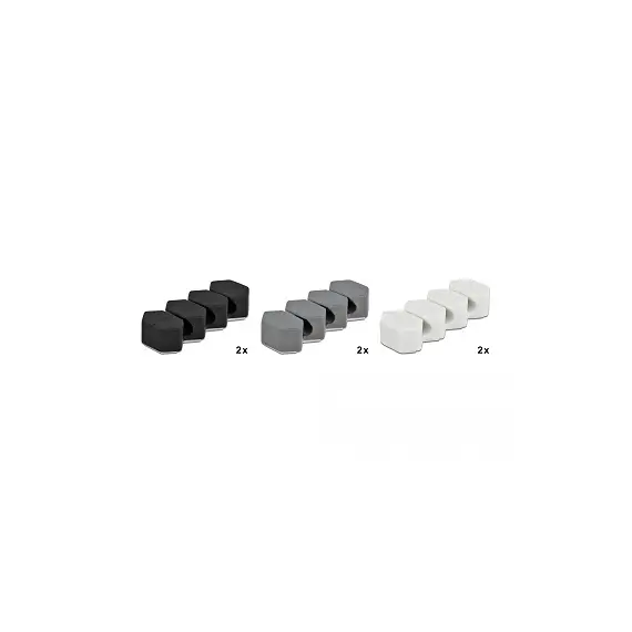 Delock 18329 - Cable Holder with 3 Feed-Throughs Honeycomb Set, 6 pieces