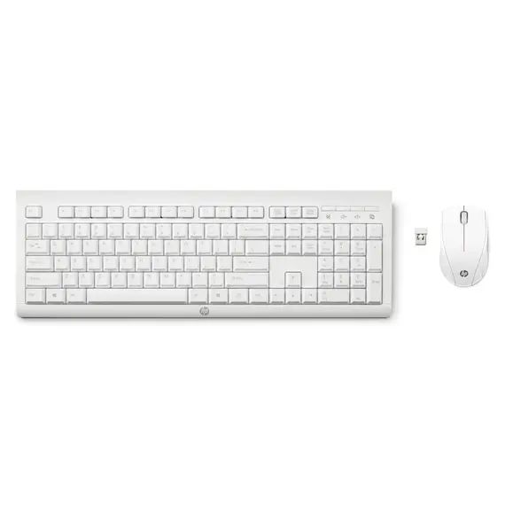 HP C2710 - Keyboard+Mouse, RF Wireless, White