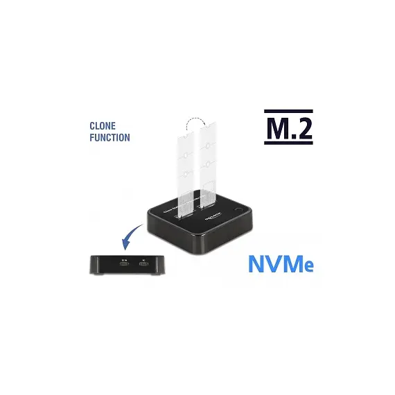 תחנת עגינה USB-C 3.2 ל- 2 דיסקים M.2 NVMe עם פונקציית שכפול
