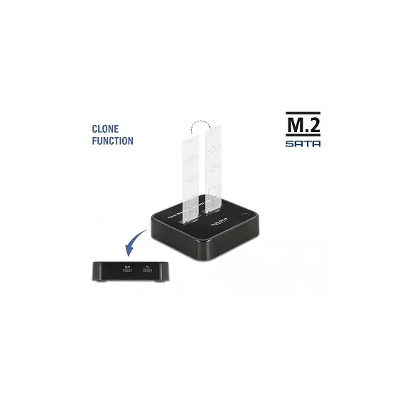 Delock D63334 - Docking Station, 2xM.2 for SATA SSD with Clone Function