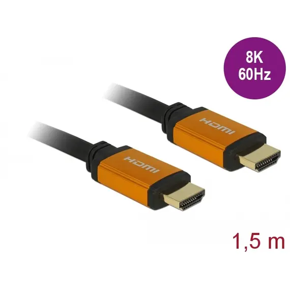 Delock D85728 - High Speed HDMI Cable, 48Gbps, 8K, 60Hz, 1.5m