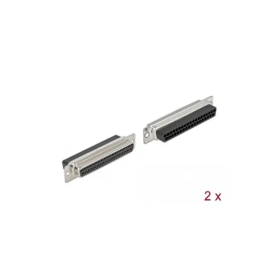 Delock 66722 - D-Sub 37 pin crimp female, metal, 2 pieces