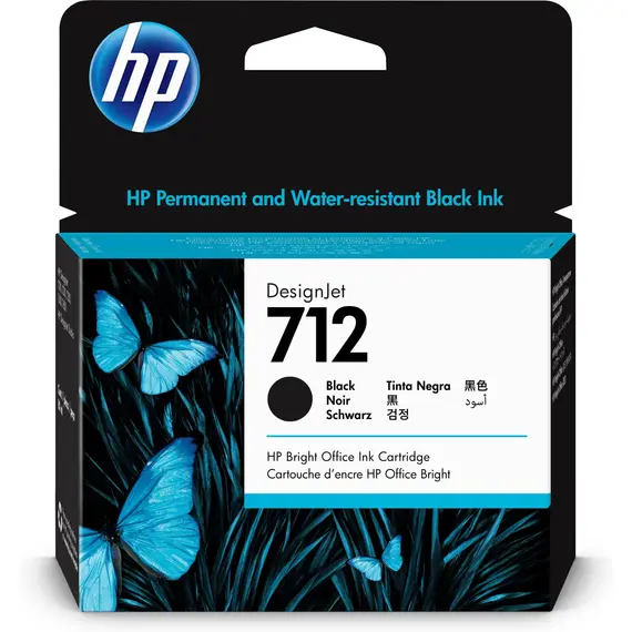 HP 712 DesignJet - Ink Cartridge, 80-ml, Black