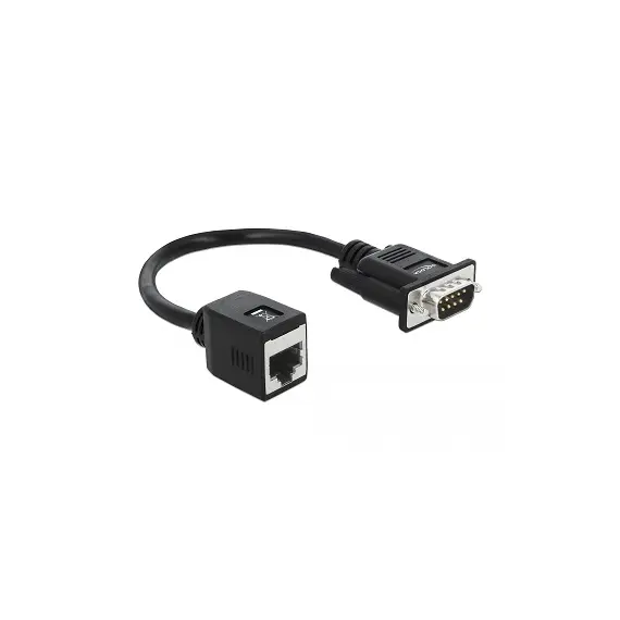 מתאם על כבל קצר מ- 9 פין זכר ל- rj45 נקבה