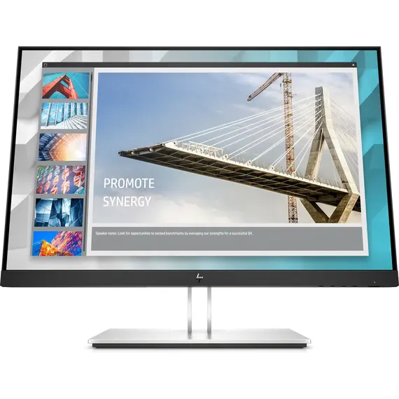 HP E-Series 9VJ40AS - 24" Monitor, WUXGA, Black, Silver