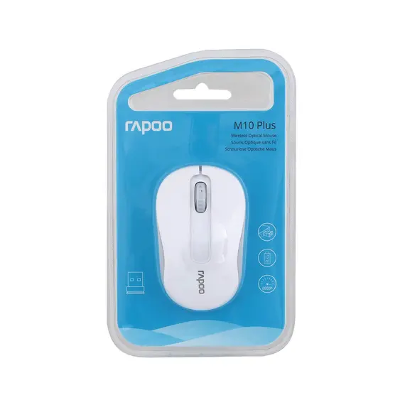 Rapoo M10 PLUSW - WIRELESS MOUSE, WHITE, 4 image