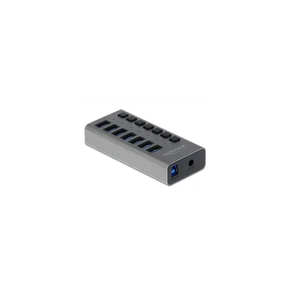 DeLOCK 63975 - Interface Hub, USB 3.2 Gen 1 (3.1 Gen 1), Type-B, 5000Mbit/s, Grey