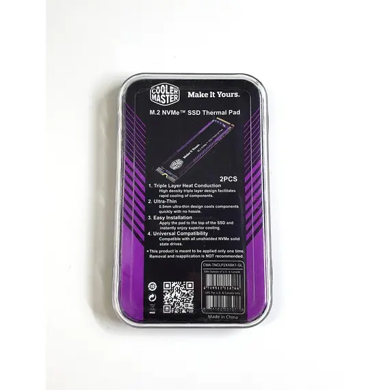 CoolerMaster CMA-TNCLP2XXBK1-GL - SSD Thermal Pad, M.2, 60x18, 2pcs
