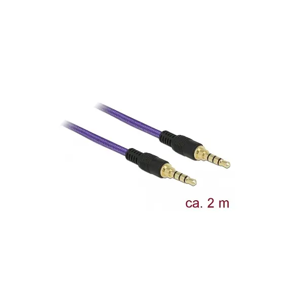 Delock D85599 - Stereo Jack Cable, 3.5mm, 2m, Purple