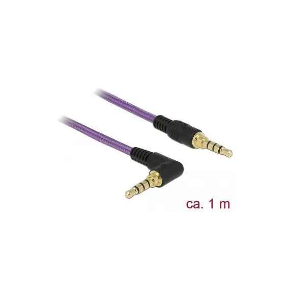 DeLOCK 85611 - Audio Cable, 1m, 3.5mm, Purple