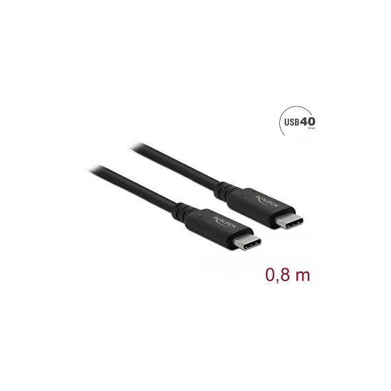 Delock D86979 - USB4 Coaxial Cable, 40Gbps, 0.8m