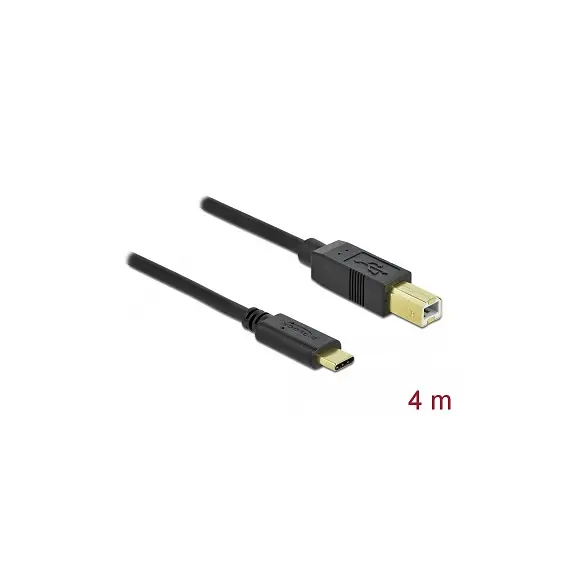 כבל USB-C זכר ל-USB 2.0 B זכר אורך 4 מטר