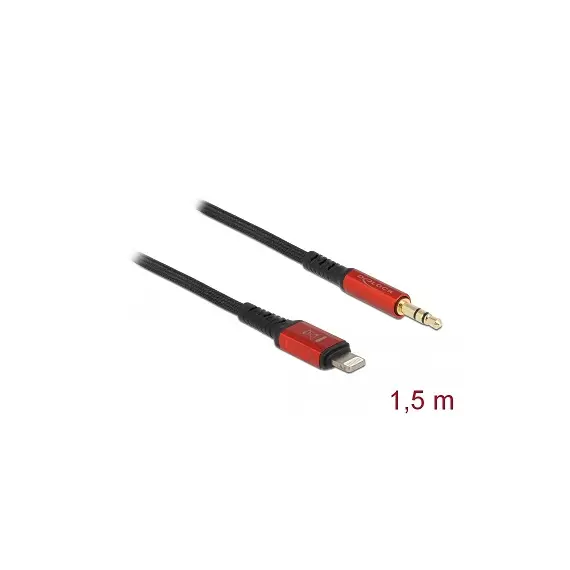 כבל Lightning MFI זכר לאודיו 3.5 מ&quot;מ זכר אורך 1.5 מטר