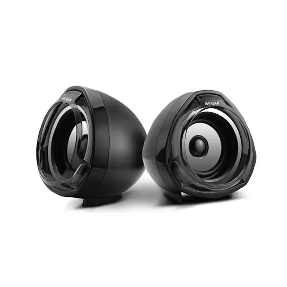 רמקולים למחשב USB 2X5W שחור כסף