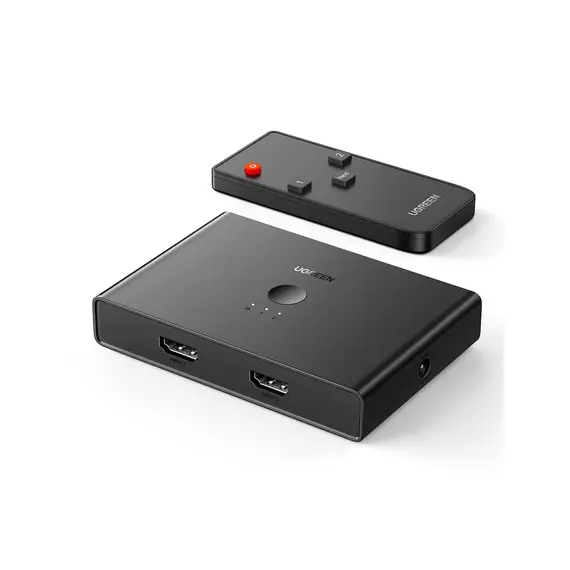UGREEN 70690 - HDMI Switcher, 2.0, 2-IN To 4-OUT, SPDIF, 3.5mm, Black