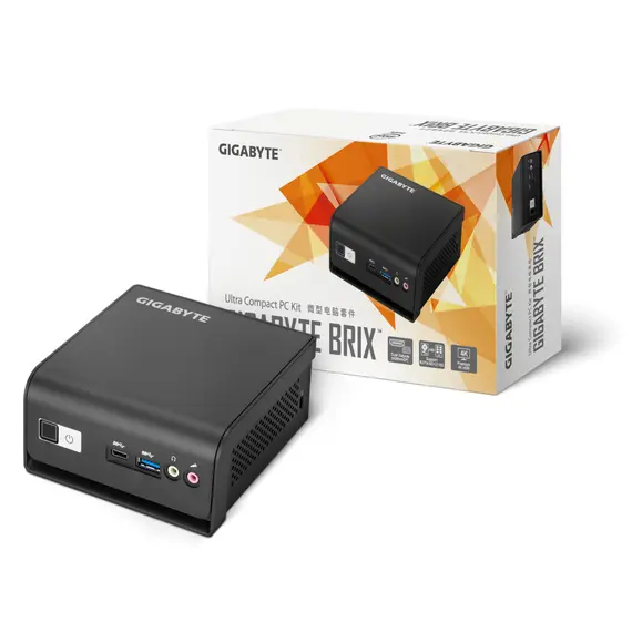 Gigabyte Brix Barebone - GB-BMPD-6005, Mini Desktop, Black