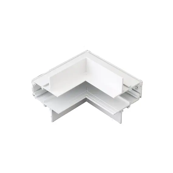 Semicom SM-MN03-C1/W - Vertical L Connector for Recessed Magnetor Rail, White
