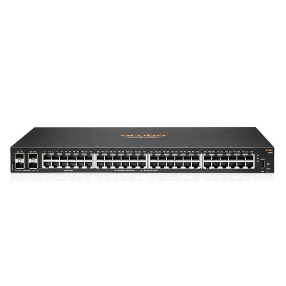 Aruba 6100 - Network Switch, 48G, 4SFP+, Managed, L3, Gigabit Ethernet (10/100/1000), 1U, Black