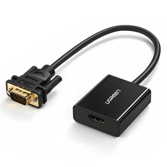 UGREEN 20694 - HDMI Female, VGA Male, 3.5mm, Black