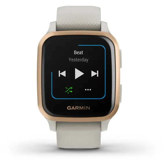 שעון ספורט חכם Venu Sq GPS Music, Light Sand/Rose Gold