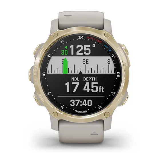 Garmin Descent Mk2s - Smart Sport Watch with dive computer, Light Gold, Light Sand