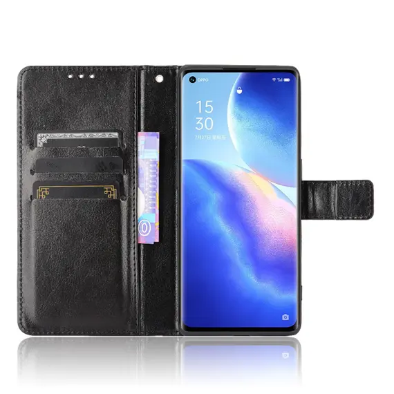 Leather Wallet Protective Cover for oppo Reno5 Pro 5G