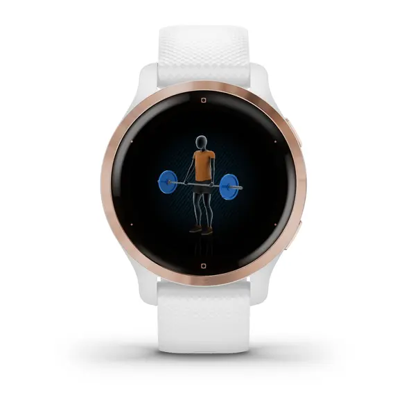 Garmin Venu 2s - Smart Sports Watch, Rose Gold/White