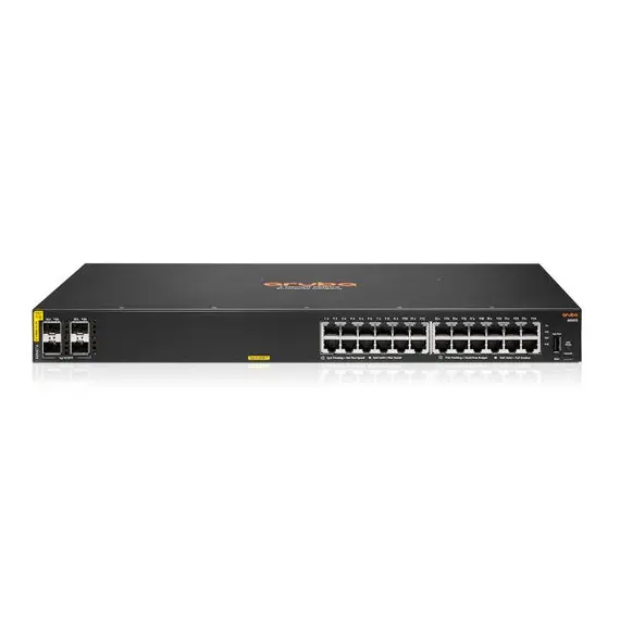 Aruba 6000 R8N87A - Network Switch, 24G, Class4, PoE 4SFP, 370W, Managed, L3, Gigabit Ethernet (10/100/1000), Power over Ethernet (PoE), 1U