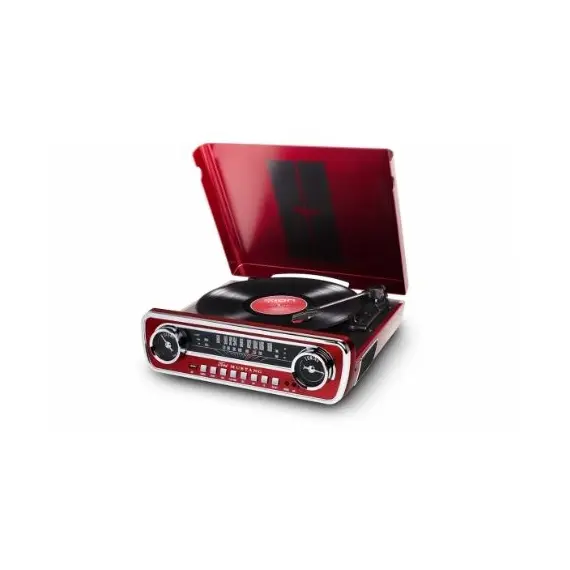 ION Audio Mustang LP - Belt-Drive Audio Turntable, Red