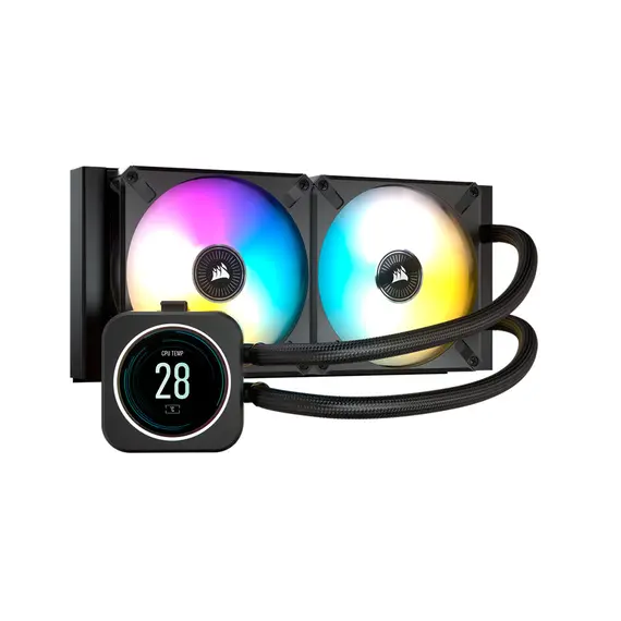 Corsair iCUE H100i ELITE - Liquid CPU Cooler, LCD Display