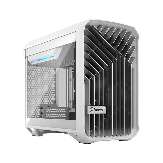 Fractal Design Torrent Nano - Gaming PC Case, TG Clear Tint, White