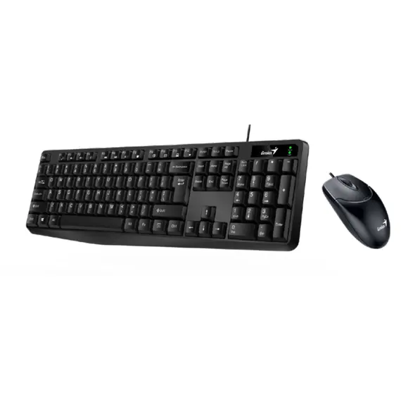 Genius KM-170 - Wired Mouse Keyboard, Arabic, Black