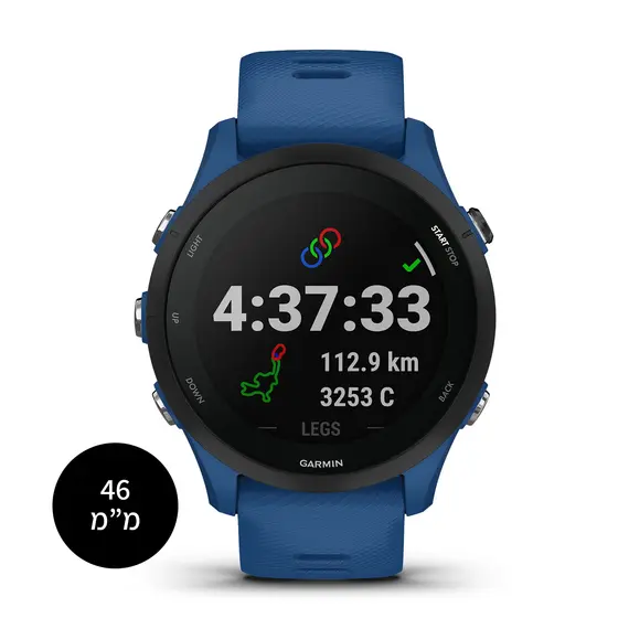 Garmin Forerunner 255/255S - Music Smart Watch, FR255 Music, 46MM, Tidal Blue