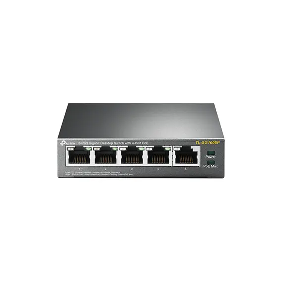רכזת 10/100/1000 4port POE 58W 1giga דגם TP SG1005P
