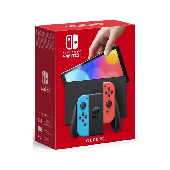 Nintendo Switch - Gaming Console, 7", OLED, Red Blue
