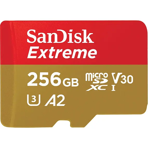 כרטיס זיכרון SanDisk Extreme 256GB עם מתאם