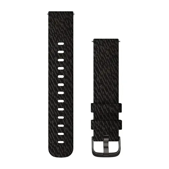 20 mm Quick Release Strap for Garmin Watches, Black Pepper
