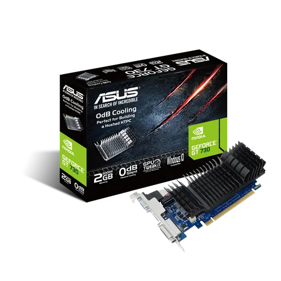 ASUS GT730-SL-2GD5-BRK - Video Card, NVIDIA, GeForce GT 730, 2GB, GDDR5, 2 image
