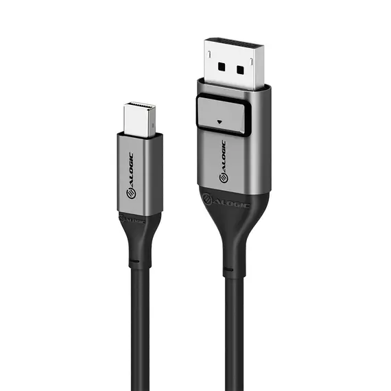 ALOGIC ULMDPDP02-SGR - DisplayPort Cable, Mini DisplayPort, 2m, Black, Grey