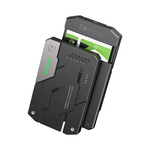 UGREEN Gaming RGB Enclosure - USB-C to SSD/HDD, SATA 7/9.5mm, 2.5"