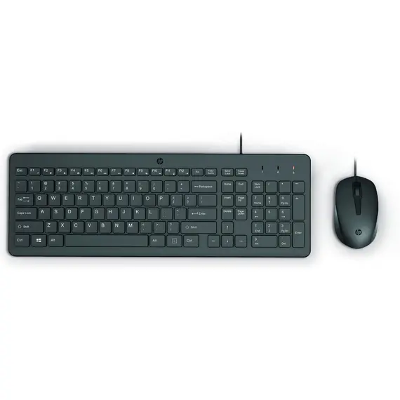 HP 150 240J7AA - Wired Mouse and Keyboard, Grey